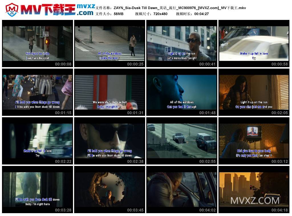 ZAYN_Sia-Dusk Till Dawn_英语_流行_MC900976